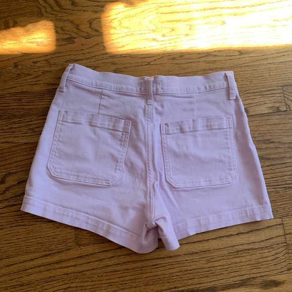 J. Crew High Waisted Lavender 4 Button Shorts - Picture 2 of 4